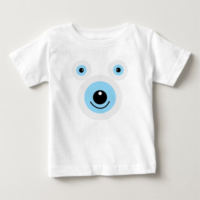 T-shirt Pour Bébé Fantaisie face d'ours blanc (Devant)