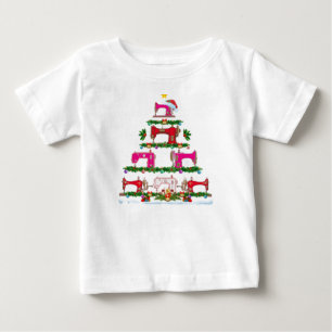 T-shirt Pour Bébé Fantastique éclairage de Noël Machine à coudre Arb