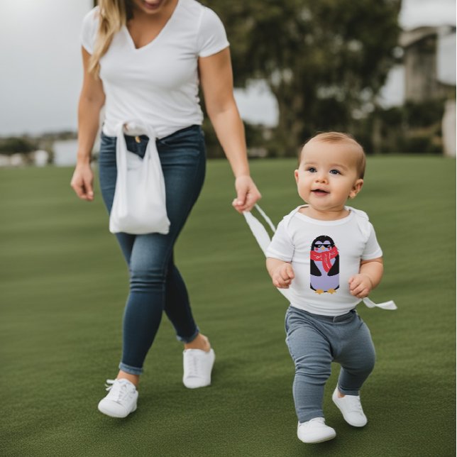 T-shirt Pour Bébé Fantastique Thuglife Penguin Baby Fine Jersey T-sh (Créateur téléchargé)