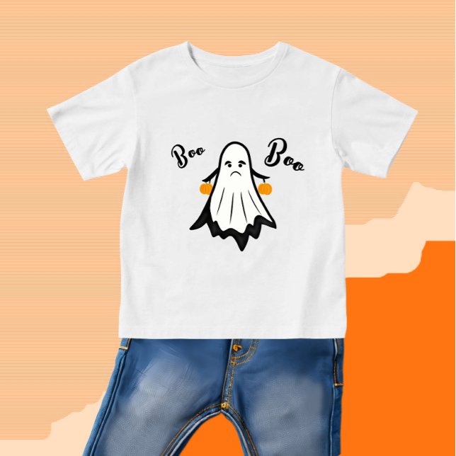T-shirt Pour Bébé fantôme éffrayant avec citrouilles (Créateur téléchargé)