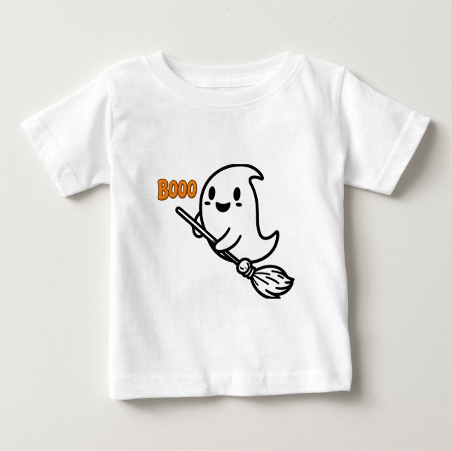 T-Shirt pour bébé fantôme éffrayant d'une Hallowee (Devant)