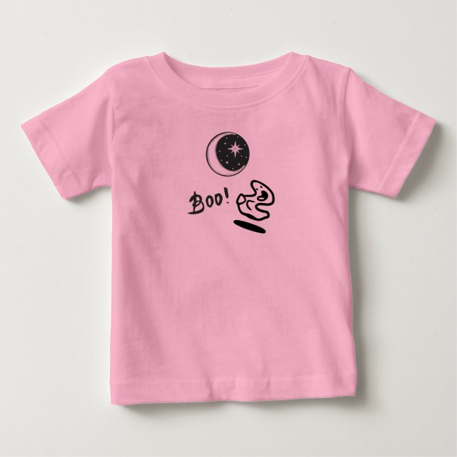 T-shirt Pour Bébé Fantôme Lunaire Boo (Devant)