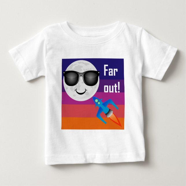T-shirt Pour Bébé Far Out Design - T-Shirt bébé en jersey fin (Devant)