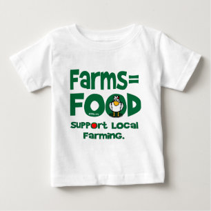 T-shirt Pour Bébé Farms=Food