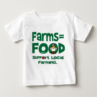 T-shirt Pour Bébé Farms=Food