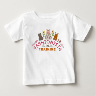 T-shirt Pour Bébé Fashionista en formation Style Vintage Fleurs