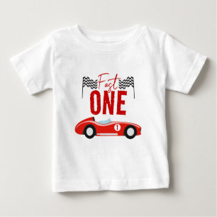 T-shirt Pour Bébé Fast One Race Car Boy 1ère fête d'anniversaire