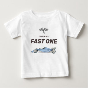 T-shirt Pour Bébé Fast One Race Voiture Premier Anniversaire Toddler