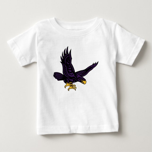 T-shirt Pour Bébé Faucon du Hunter College (Devant)