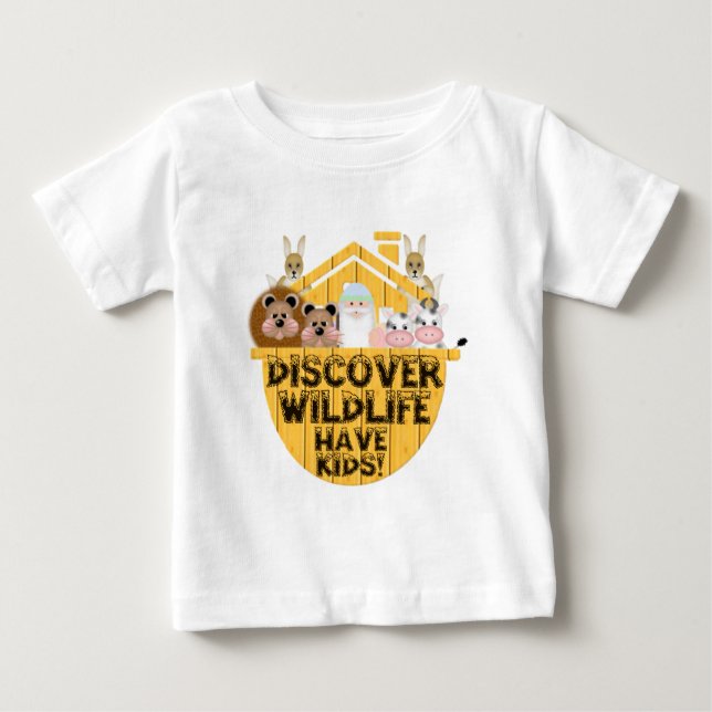 T-shirt Pour Bébé Faune de famille (Devant)