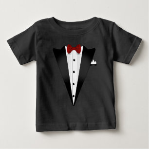 T-shirt Pour Bébé Faux costume Tuxedo