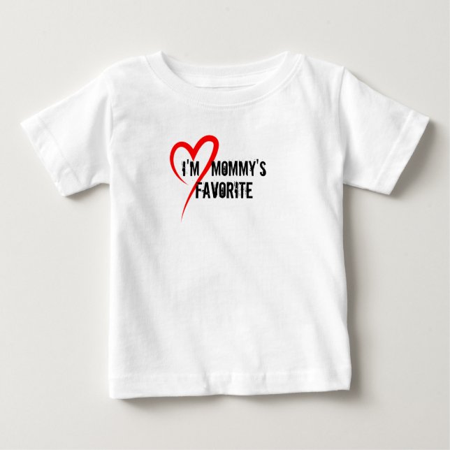 T-shirt Pour Bébé Favori de maman pour bébé jupe pour enfants Tee (Devant)