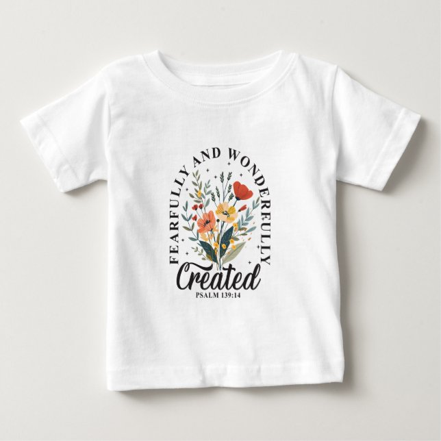 T-shirt Pour Bébé Fearful et merveilleusement fait (Devant)