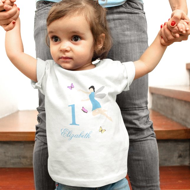 T-shirt Pour Bébé Fée premier anniversaire fille (Créateur téléchargé)