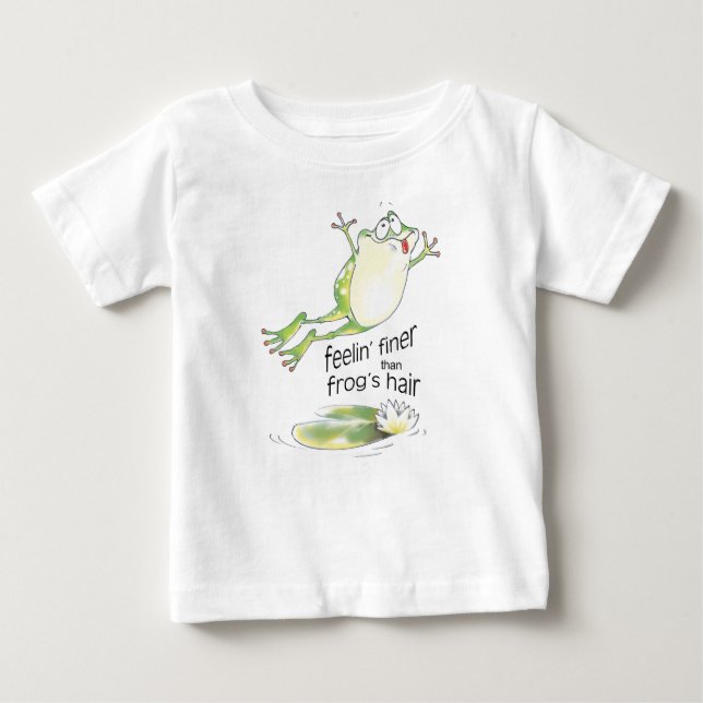 T-shirt Pour Bébé feelin' fine grenouille (Devant)