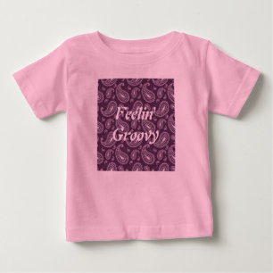T-shirt Pour Bébé Feelin' Super Purple Paisley