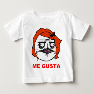 T-shirt Pour Bébé Femelle rouge je visage comique Meme de rage de