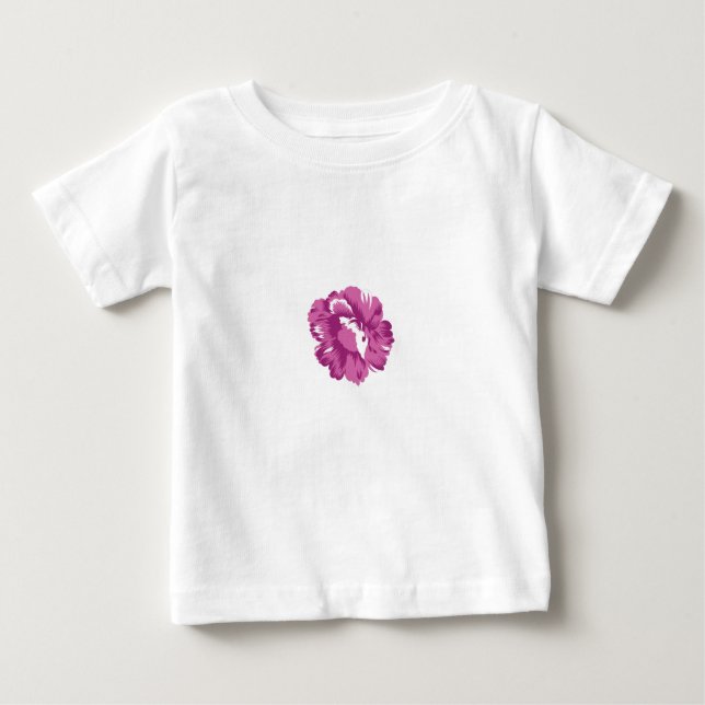 T-shirt Pour Bébé Féminin, Mégenta Pâle, Santé Royale (Devant)