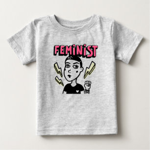 T-shirt Pour Bébé Feminist Pop Art Girl