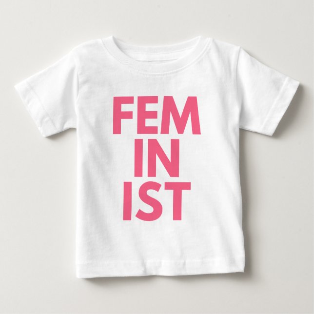 T-shirt Pour Bébé Féministe (Devant)