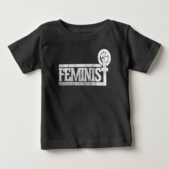 T-shirt Pour Bébé Féministe (Devant)