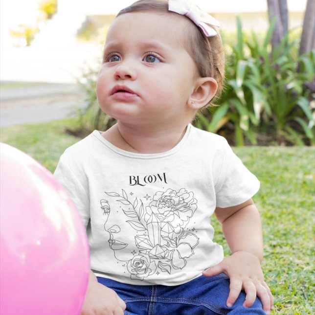 T-shirt Pour Bébé Femme abstraite Art en ligne, bohème boho (Créateur téléchargé)