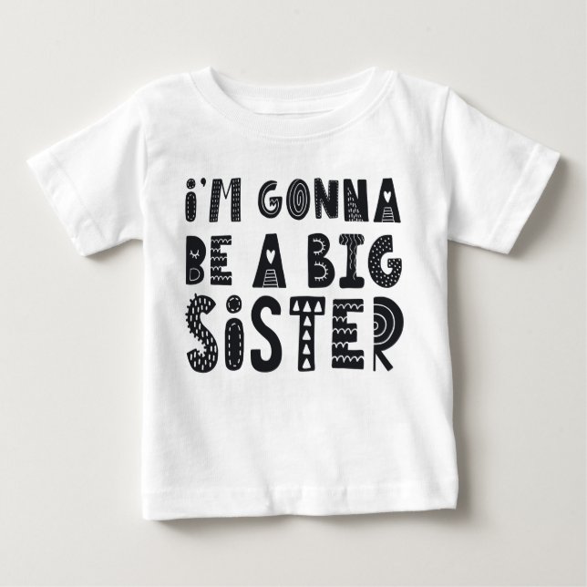 T-shirt Pour Bébé Femme: I'm gonna be a big sister (Devant)