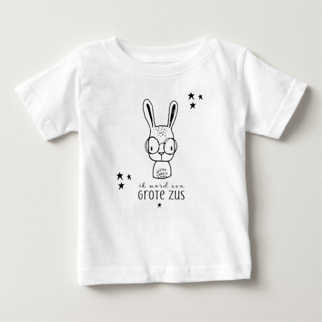 T-shirt Pour Bébé Femme: Je vais devenir une grande soeur (Devant)