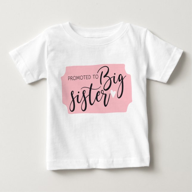 T-shirt Pour Bébé Femme: Promoted to big sister (Devant)