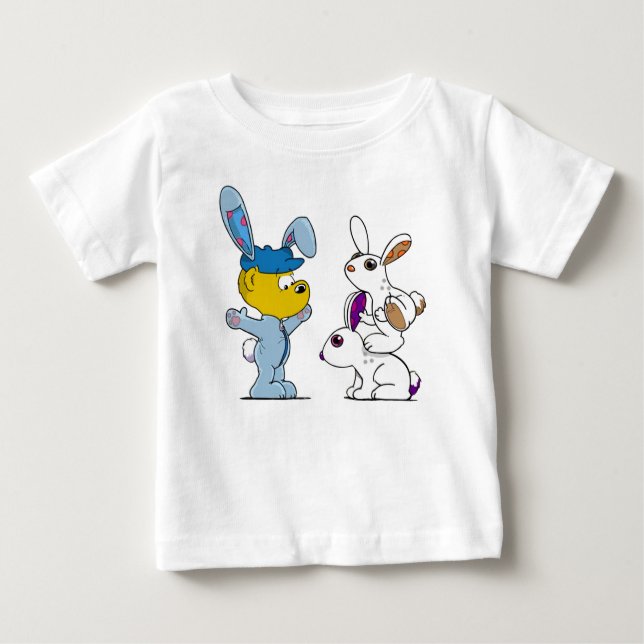 T-shirt Pour Bébé Ferald et le Bunniez (Devant)