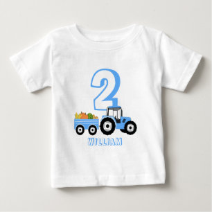 T-shirt Pour Bébé Ferme Blue Truck Produits Garçon d'anniversaire