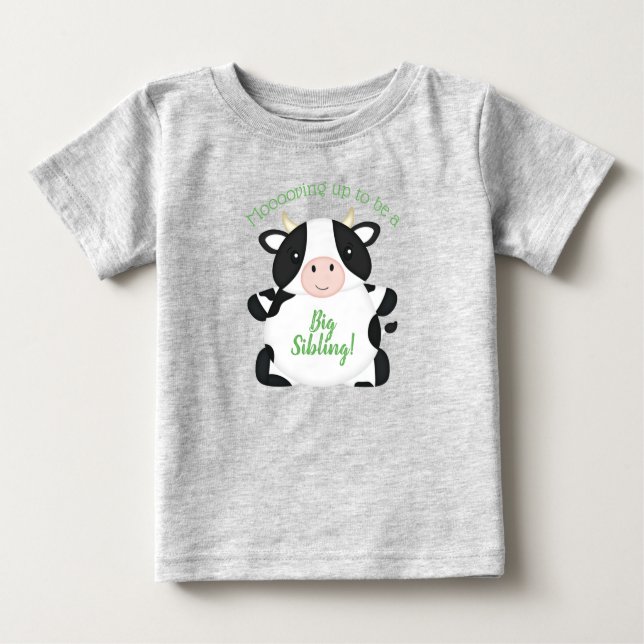 T-shirt Pour Bébé Ferme de Baby showers de vache (Devant)