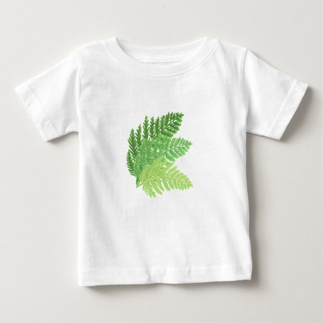 T-shirt Pour Bébé Fermes forestières vertes feuilles (Devant)