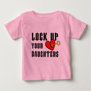 T-shirt Pour Bébé Fermez à clef votre pièce en t de bébé de pièce en