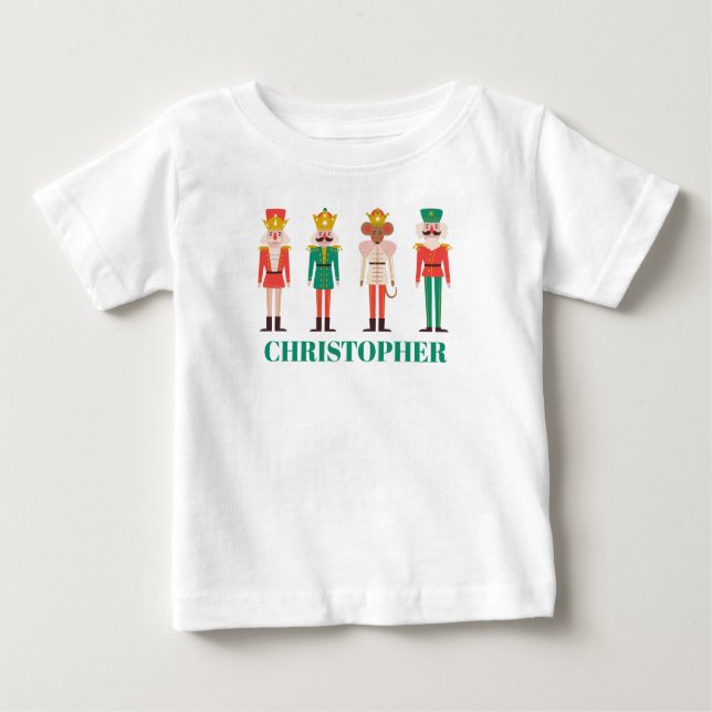 T-shirt Pour Bébé Festive Christmas Nutcracker  (Devant)