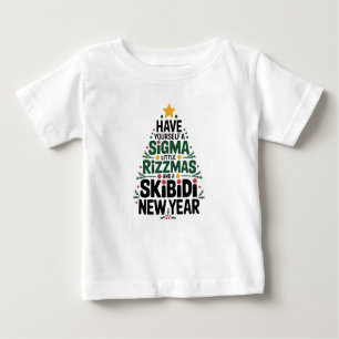 T-shirt Pour Bébé "Festive Sigma Rizzmas Tree Design"