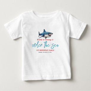 T-shirt Pour Bébé Fête d'anniversaire 1 an sous la mer