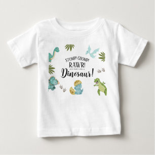 T-shirt Pour Bébé Fête d'anniversaire de dinosaure