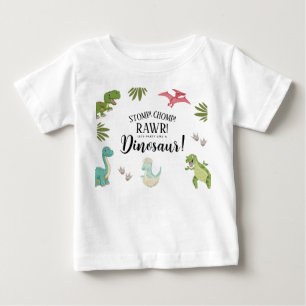T-shirt Pour Bébé Fête d'anniversaire de dinosaure
