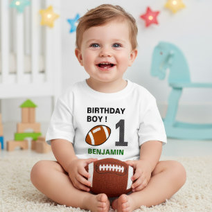 T-shirt Pour Bébé Fête d'anniversaire de football 1ère année