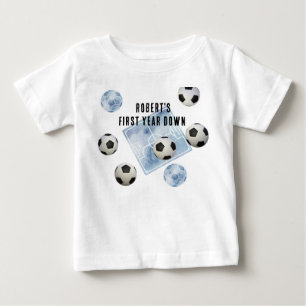 T-shirt Pour Bébé Fête d'anniversaire de première année de soccer