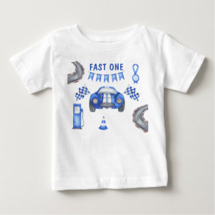 T-shirt Pour Bébé Fête d'anniversaire de voiture de course pour le p
