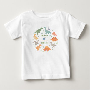 T-shirt Pour Bébé Fête d'anniversaire des 1 an de Dinosaure   Préhis