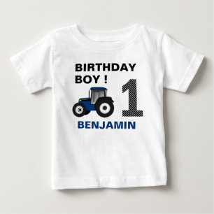 T-shirt Pour Bébé Fête d'anniversaire des enfants tracteur de ferme 