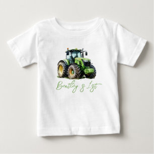 T-shirt Pour Bébé Fête d'anniversaire Fun Farm tracteur 1 an