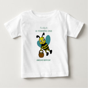 T-shirt Pour Bébé Fête d'anniversaire personnalisée de la première a
