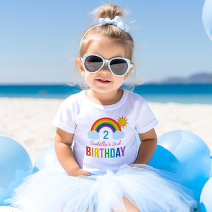 T-shirt Pour Bébé Fête d'anniversaire personnalisée pour filles Rain