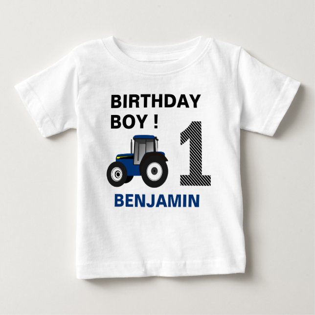 T-shirt Pour Bébé Fête d'anniversaire pour enfants Tracteur de ferme (Devant)