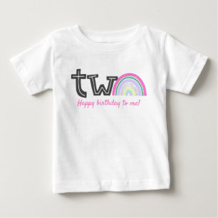 T-shirt Pour Bébé Fête d'anniversaire super mignonne de Rad Rainbow 
