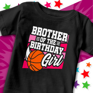 T-shirt Pour Bébé Fête de basketball pour enfants Frère de la fille